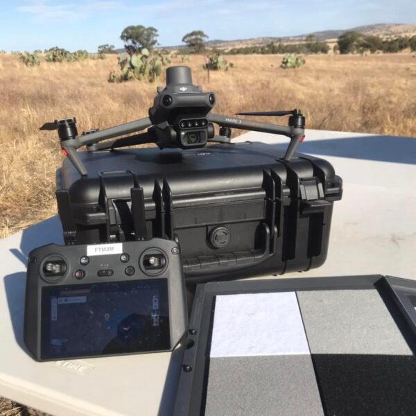 Multispectral drone equipment in field